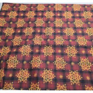 Designed Exclusively For Joann Gold Snowflakes On Red & Black Plaid 48" X 44"